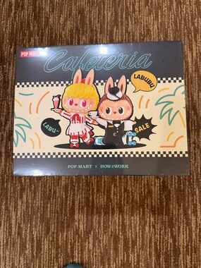 Cafeteria Collectible Bunny Figures - Black & Cream Box